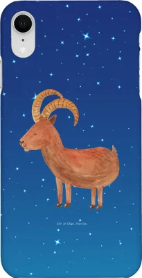 Produktbild von Mr. & Mrs. Panda Iphone XR Handyhülle Sternzeichen Steinbock - Sternenhimmel Blau - Geschenk, Steinböcke, Geburtstag Januar, Handy Case, Bock, Premium Kunststoff, Ziege