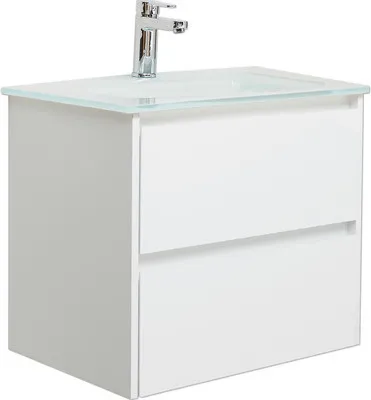 Produktbild von Waschtischunterschrank Pelipal xpressline 3261 weiß mit Glasfront BxHxT 60 x 52,9 x 42 cm ohne Waschtisch