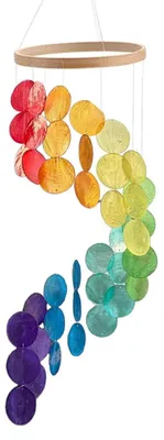 Produktbild von Buntes Muschel Windspiel Handgefertigt für Garten & Zuhause
