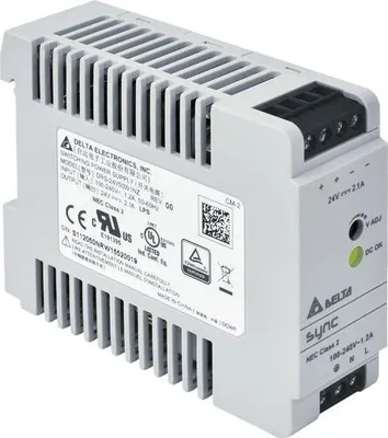 Zdjęcie produktu dla Zasilacz na szynę DIN 24 V/2,08 A, 50 W z przekaźnikiem CE
