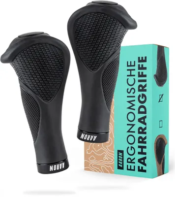 Produktbild von AARON Ergonomic Fahrradgriffe mit Gel-Dämpfung Schwarz ergonomisch
