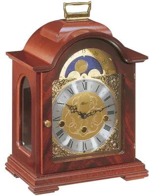 Tischuhr mechanisch, 8-Tage, Westminster, Mahagoni, 30x21x14 cm