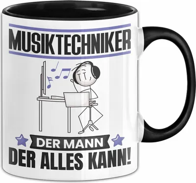 Produktbild von Musiktechniker Tasse Geschenk für Musiktechniker Der Mann Der Alles Kann Geschenkidee zum Geburtstag (Schwarz)