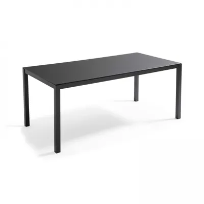 Image de Table de jardin en aluminium 8 places 180 cm gris anthracite - Oviala Ajaccio