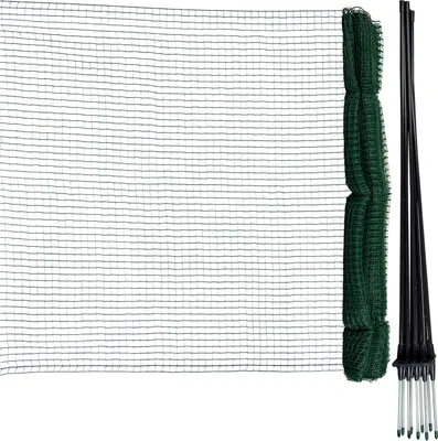 Produktbild von horizont Begrenzungszaun FLEX, 15 m lang & 90 cm hoch, mobiler Spezialzaun mit 9 separaten Pfählen aus Fiberglas, Absperrzaun, Gartennetz, Hundezaun, für Camping