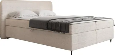 Produktbild von MIRJAN24 Boxspringbett mit zwei Bettkästen Boho II, Schlafzimmer Ehebett, Doppelbett mit Topper (Farbe: Taro 05, Größe: 160x200 cm)