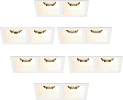 Produktbild von Ledvion - 6x Einbaustrahler led Spot weiße Doppelquadrat