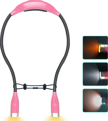 Produktbild von lexible LED Spezial-Lampe Leselampe, weißes/warmes weißes/gemischtes Licht 3 Beleuchtungsmodi, Outdoor-Aktivitäten und zum Laufen in der Nacht -Rosa