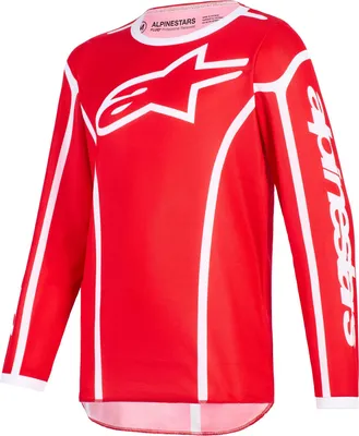 Zdjęcie produktu dla Młodzieżowa koszulka motocrossowa Alpinestars Fluid Apex, czerwony/biały, S