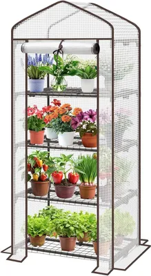 Zdjęcie produktu dla Mini szklarnie - Małe szklarnie foliowe - Ochrona roślin - Stabilna konstrukcja stalowa - 160 x 70 x 50 cm