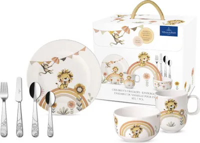 Produktbild von Villeroy & Boch Kindergeschirr Boho Kids Roar like a Lion 7-teilig