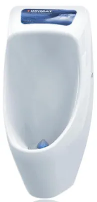 Produktbild von Wasserloses Hygiene-Trockenurinal | Passives Infodisplay | Weißes Polykarbonat | Absolut stabil!