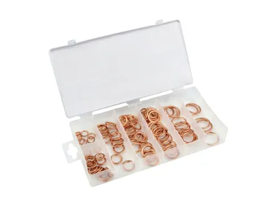 Obrázek produktu pro Těsnící kroužky měděné, 8,4-20,2 mm, sada 95 ks - GEKO