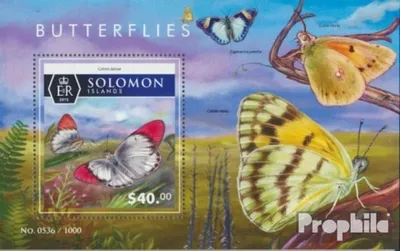 Produktbild von Briefmarken Salomoninseln 2015 Mi Block 461 (kompl. Ausg.) postfrisch Schmetterlinge