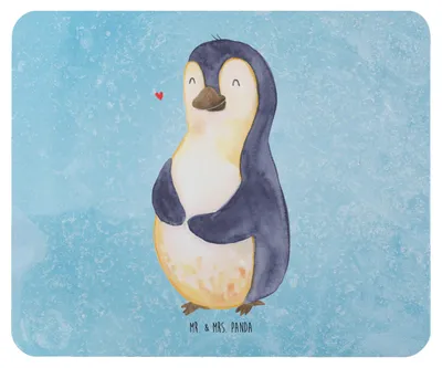 Produktbild von Mr. & Mrs. Panda Mousepad Pinguin Diät - Eisblau - Geschenk, Mauspad, Abnehmen, pc, Mouse Pad, Motivation, laptop, Bauch
