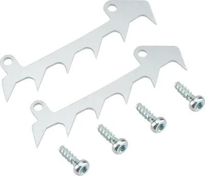 Imagen del producto de Kit de cuchillas para perros de pastoreo, fácil de usar, 2 unidades, fabricado en metal de alta dureza y buena resistencia, ideal para cortacéspedes