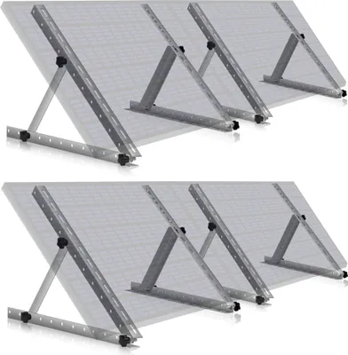 Zdjęcie produktu dla Aluminiowy wspornik panelu słonecznego Zelsius, od 0 do 90 stopni, dla jednego panelu, pręt nośny 56 cm