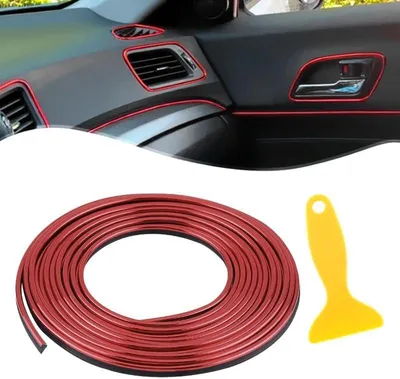 Image de Bande adhésive en PVC décorative, flexible, 10 mètres, pour l'intérieur des voitures