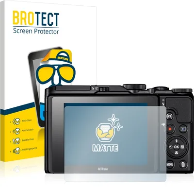 Produktbild von 2x BROTECT Schutzfolie für Nikon Coolpix A900 Displayschutz Displayschutzfolie Folie Matt Entspiegelungsfolie
