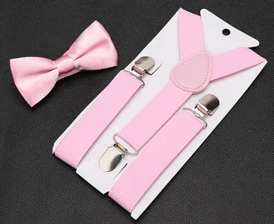 Produktbild von CHPN - Hosenträger - Hosenträger für Kinder - Hosenträger & Fliege für Kinder - Rosa - 1-4 Jahre - Hosenträger - Speziell für Kinder - Weihnachtsoutfit
