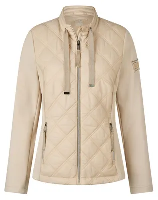 Produktbild von Rabe Damen Jacke Beige Größe 44 Regular Fit mit Stehkragen und rautengesteppter Front