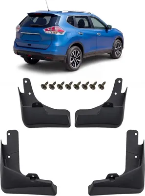 Produktbild von 4er-Set Schmutzfänger-Kit Spritzschutz Schmutzfänger mit Befestigungssatz, passend für Nissan X-Trail III T32 2014-2021
