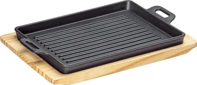 Obrázok produktu pre Grilovací podnos s grilovacou doskou, obdĺžnikový, Küchenprofi