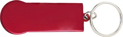 Produktbild von Metall-Schlüsselanhänger mit Einkaufschip / Farbe: rot
