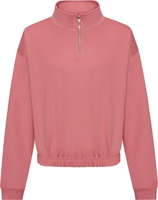 Immagine prodotto di Just Hoods JH037 - Felpa da donna con 1/4 di zip - Colore: Dusty Rose - Taglia: L