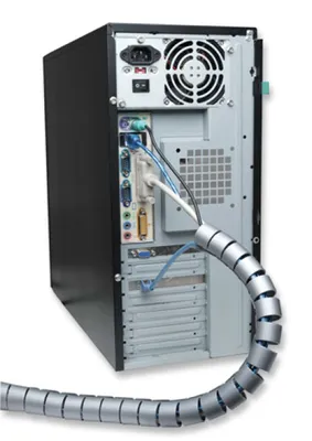 Produktbild von Techly Kabelmanagement mit Einzugshilfe, 2.5m, 25mm, Schwarz