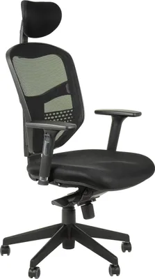 Obrázok produktu pre Otočná ergonomická kancelárska stolička HN-5038, nastaviteľné podrúčky, opierka hlavy, posuvné sedadlo (vpredu-vzadu), čierna