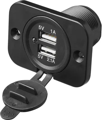 Obrázek produktu pro USB port dvojitá zapuštěná montáž typu A 3100mA 12V/24V