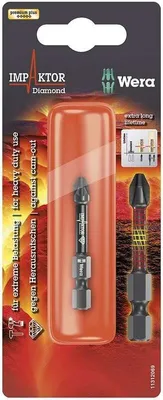 Produktbild von Wera 855/4 IMP DC SB SiS 05073961001 Philips bit PZ 2 Tool steel DLC coated F 6.3 1 pc(s)