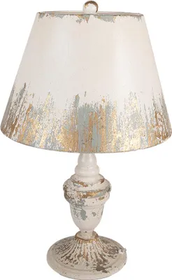 Image de Clayre & Eef Lampe de table Ø 36x55 cm Beige Métal