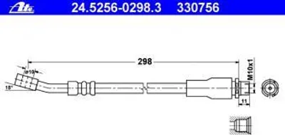 Produktbild von ATE Bremsschlauch  24.5256-0298.3