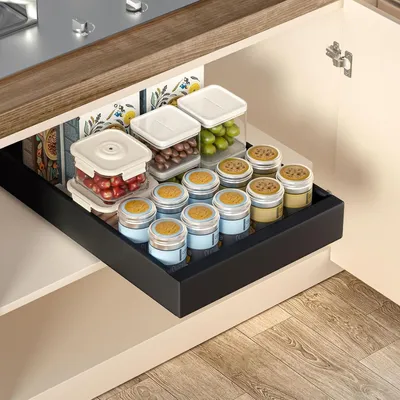 Immagine prodotto di Omgoods - Cassetto telescopico per cucina con sistema di estrazione