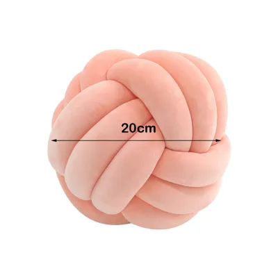 Produktbild von CANDeal 20cm Knotenkissen, Geknotetes Kissen für Sofa, Bett, Dekorat, Zierkissen Knoten, Knoten-Ball-Kissen