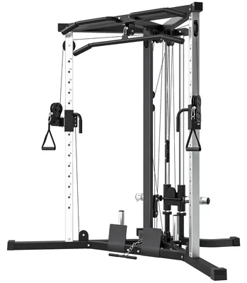 Produktbild von SPORTNOW Kraftstation Fitnessstation mit Latzug Klimmzugstange Curl-/Ruderstange