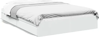 Obrázek produktu pro vidaXL Rám postele se zásuvkami bílý 160x200 cm materiál na bázi dřeva