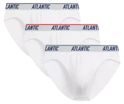 Produktbild von Slips 3er-Pack Atlantic Sport Weiß 95% Baumwolle für Herren M