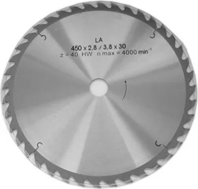 Produktbild von LESCHA ATIKA Ersatzteil | Hartmetallsägeblatt Ø 450x2,8/3,8 für Baukreissäge BTH / BTK / BTU / CBL / CPFL / CPHL