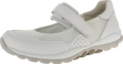 Zdjęcie produktu dla Rollingsoft Sneaker 86.961.50, gładka skóra z siateczką, białe, zapięcie na rzep, wyjmowana wkładka 40 1/2