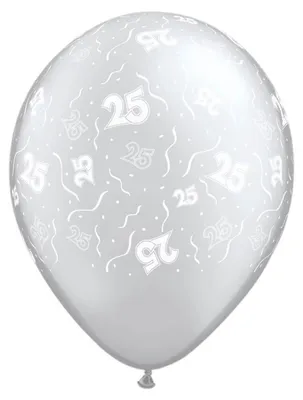 Produktbild von 5er Pack 25 Jahre Luftballons für Geburtstag & Silberhochzeit