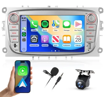 Image de Autoradio de 7 pouces avec Bluetooth et Android Auto, facile à installer