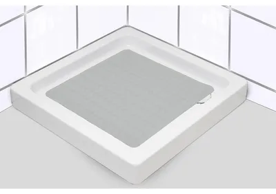 Obrázok produktu pre Sprchová zástena z prírodného kaučuku 53 x 53 cm – perleťovo sivá – Tendance