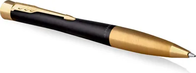 Produktbild von Parker Urban Twist-Kugelschreiber | Mattschwarz mit goldenen Zierteilen | mit Nachfüllpatrone mit blauer Tinte | Geschenkbox