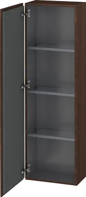 Produktbild von Halbhochschrank L-CUBE 400x243x1320mm Ans li nussbaum gebürstet Anschlag links nussbaum gebürstet