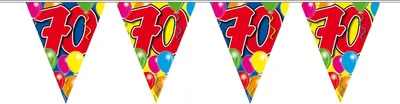 Produktbild von Spectacular 70th Birthday Wimpelkette 10m