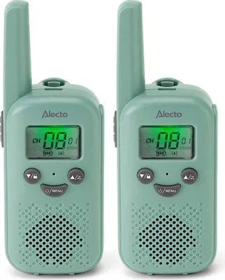 Produktbild von Alecto FR10GR Walkie-Talkie Set 2 Funkgeräte bis 6 km 8 Kanäle USB-C Akku Grün