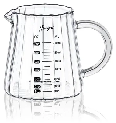 Image de Béchers en verre borosilicaté de 210 ml, avec anse et graduation, bec verseur en forme de V